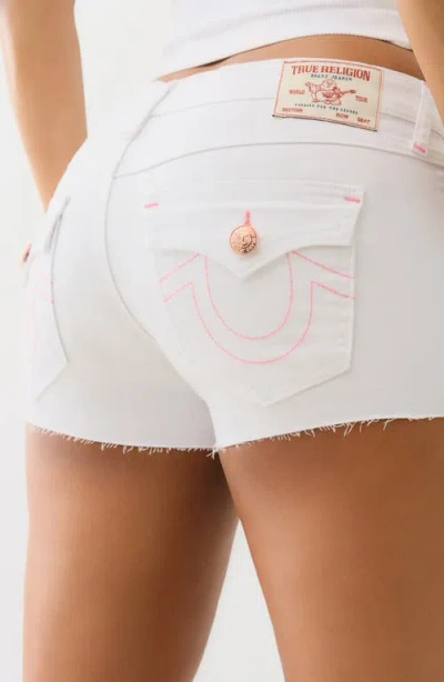 True Religion Joey Flap Pocket Cutoff Denim Shorts