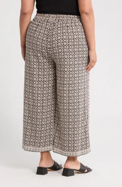 Max Studio Print Crop Wide Leg Pants