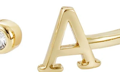 Adornia Cz & Initial Open Band Ring