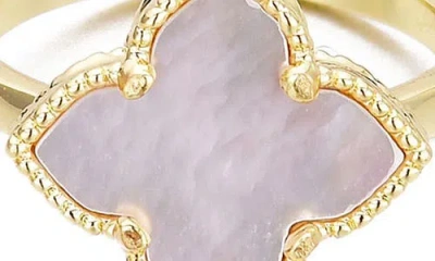 Adornia Motehr Of Pearl Clover Ring