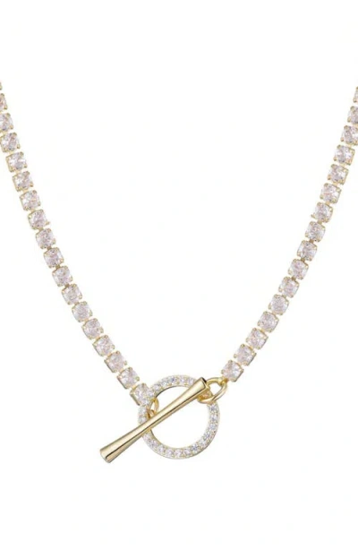 Adornia Crystal Toggle Necklace