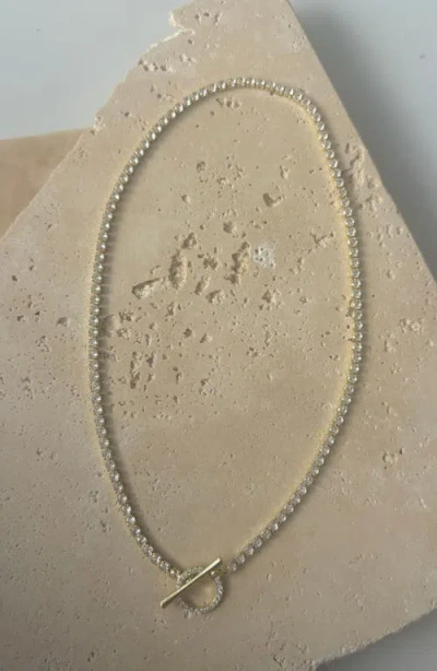 Adornia Crystal Toggle Necklace