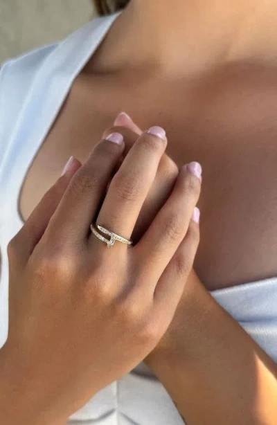 Adornia Cz Nail Bypass Ring