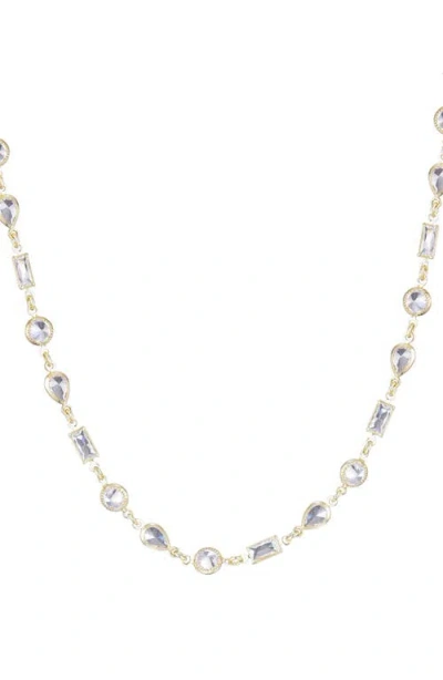 Adornia Mixed Shape Cubic Zirconia Station Necklace