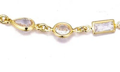 Adornia Mixed Shape Cubic Zirconia Station Necklace