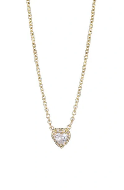 Adornia Cubic Zirconia Halo Heart Pendant Necklace