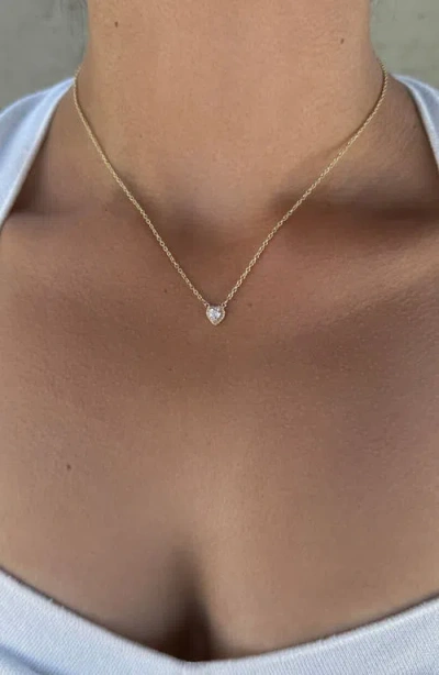 Adornia Cubic Zirconia Halo Heart Pendant Necklace