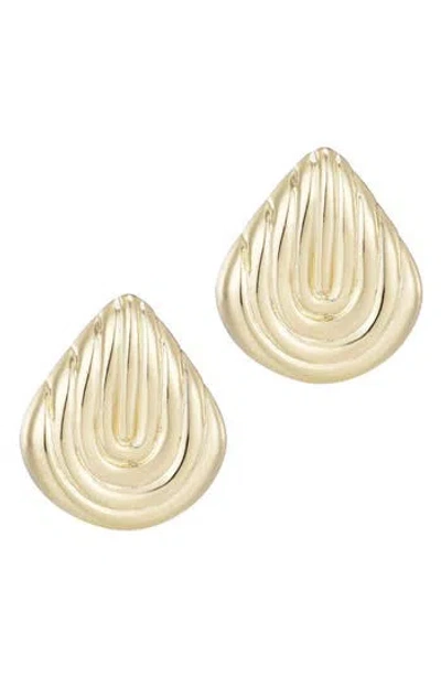 Adornia 14k Plated Deco Stud Earrings