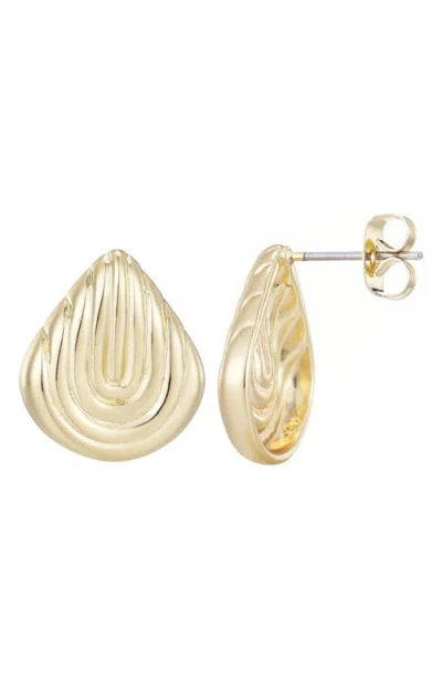 Adornia 14k Plated Deco Stud Earrings