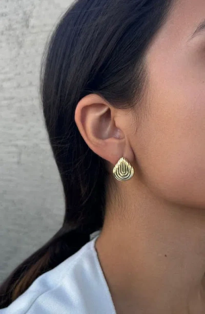 Adornia 14k Plated Deco Stud Earrings