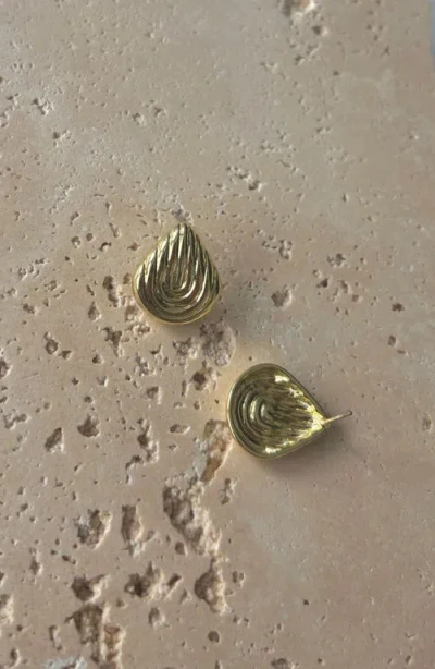 Adornia 14k Plated Deco Stud Earrings