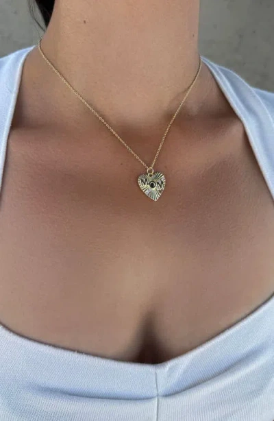 Adornia Cubic Zirconia Fluted 'mom' Heart Pendant Necklace