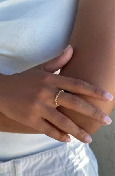 Adornia Gold Cubic Zirconia Marquis Eternity Band Ring