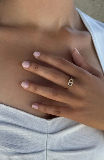 Adornia Fine Pavé Cz Mariner Link Ring