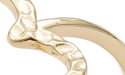 Adornia Hammered Open Heart Ring