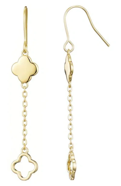 Adornia 14k Plated Clover Drop Earrings