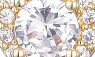 Adornia Cubic Zirconia Halo Drop Huggie Hoop Earrings