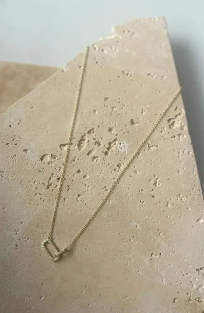 Adornia Pavé Cubic Zirconia Link Pendant Necklace