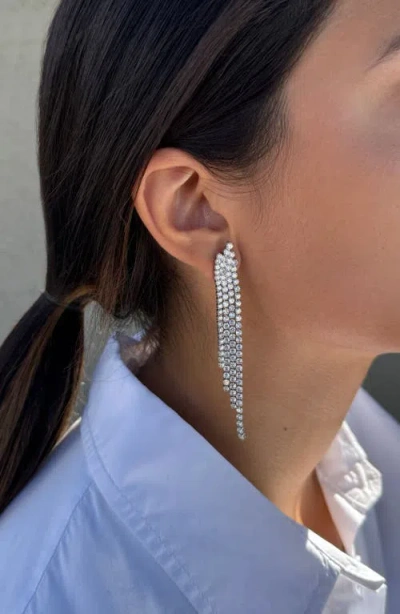 Adornia Crystal Cascading Drop Earrings