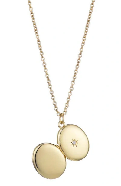 Adornia Cubic Zirconia Oval Locket Pendant Necklace