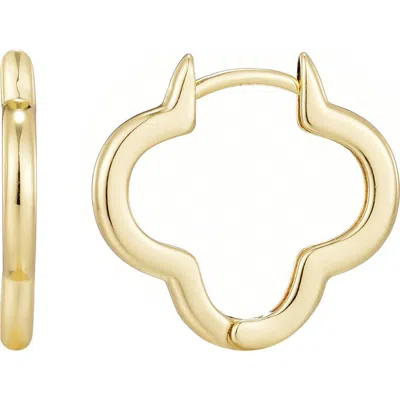 Adornia 14k Gold Plated Clover Hoop Earrings