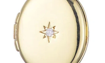 Adornia Cubic Zirconia Oval Locket Pendant Necklace