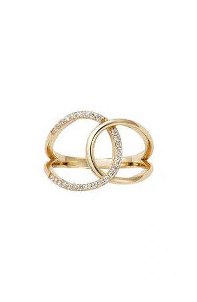 Adornia Fine Pavé Cz Interlocking Ring