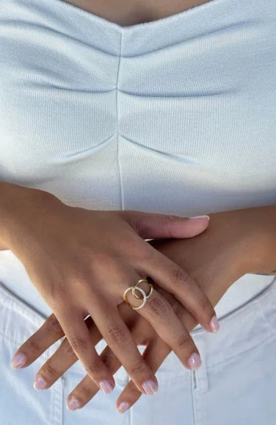 Adornia Fine Pavé Cz Interlocking Ring