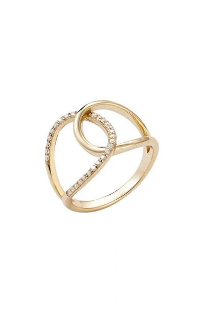 Adornia Fine Pavé Cz Interlocking Ring