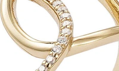 Adornia Fine Pavé Cz Interlocking Ring