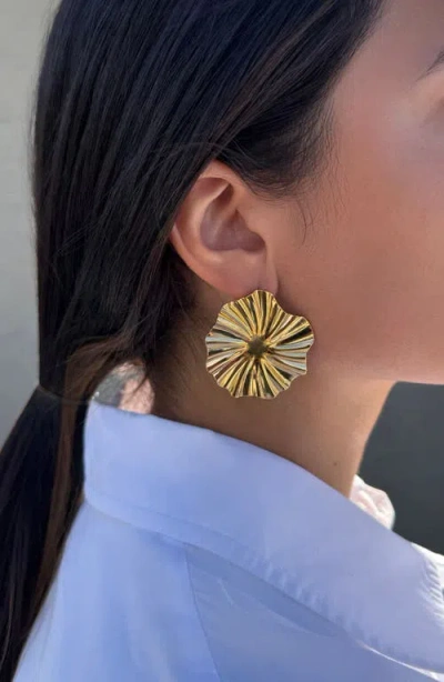 Adornia Sunray Round Earrings