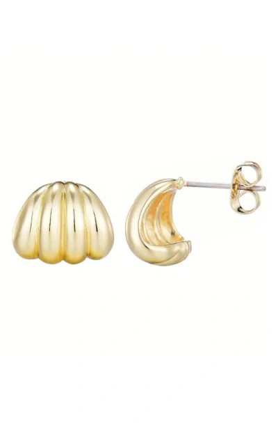 Adornia Fluted Wrap Stud Earrings