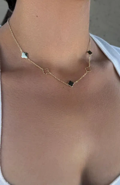 Adornia Clover Station Necklace
