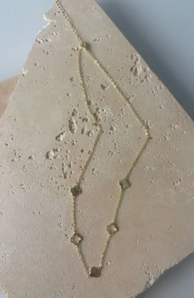 Adornia Clover Station Necklace