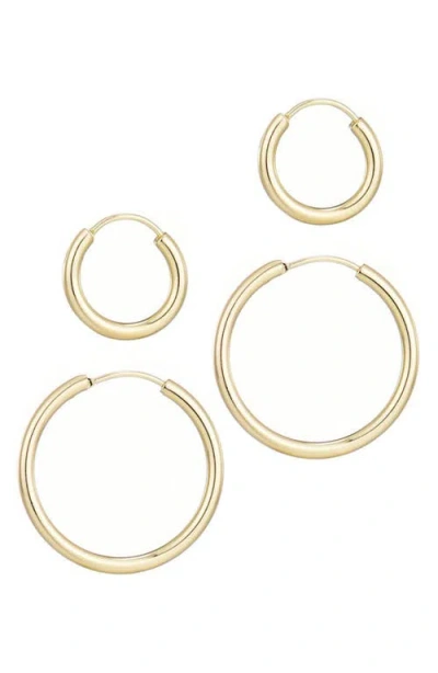 Adornia Set Of 2 Endless Hoop Earrings