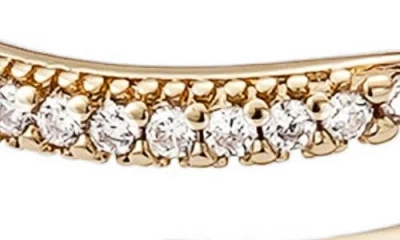 Adornia 14k Plated Cz Overlapping Pave Bands Ring