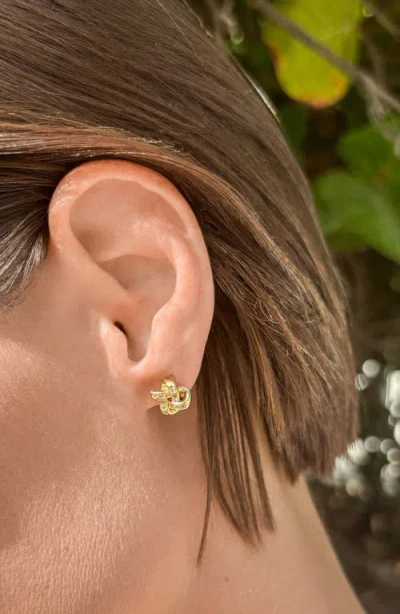 Adornia Twisted Knot Stud Earrings