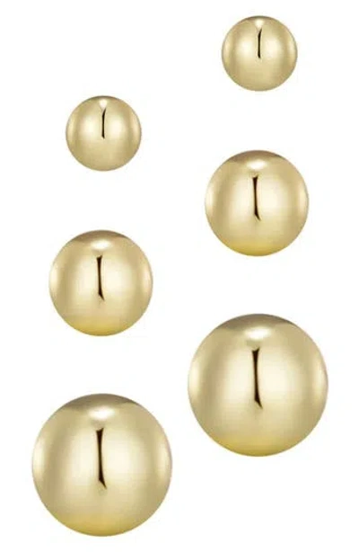 Adornia Set Of 3 Ball Stud Earrings