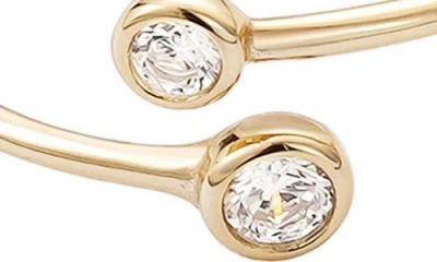 Adornia Fine Double Bezel Set Cz Open Band Ring