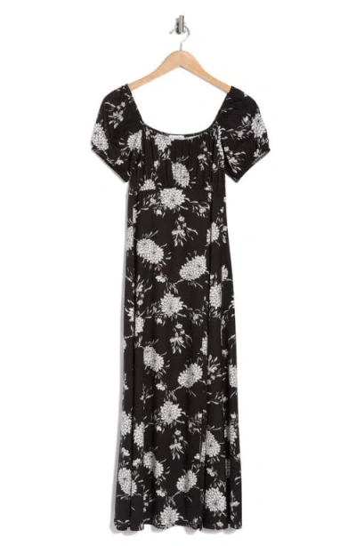 Loveappella Ruched Midi Dress In Black