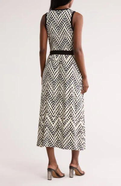Loveappella Wrap Style Print Midi Dress