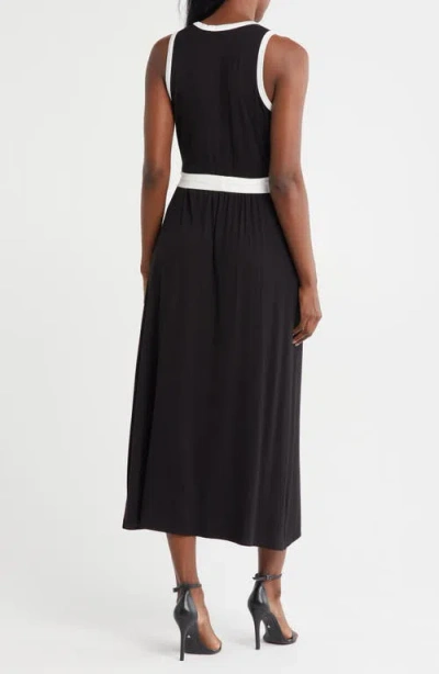 Loveappella Faux Wrap Midi Dress