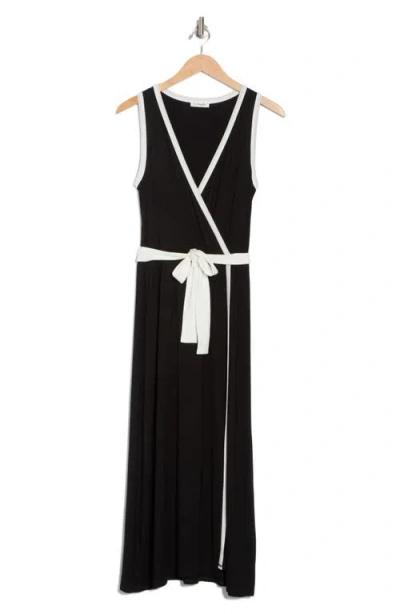 Loveappella Faux Wrap Midi Dress