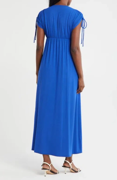 Loveappella Shoulder Tie Maxi Dress