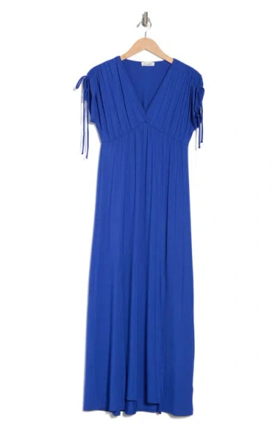 Loveappella Shoulder Tie Maxi Dress