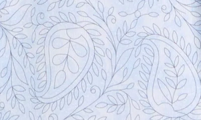 Bugatchi Paisley Print Short Sleeve Shirt In Blue