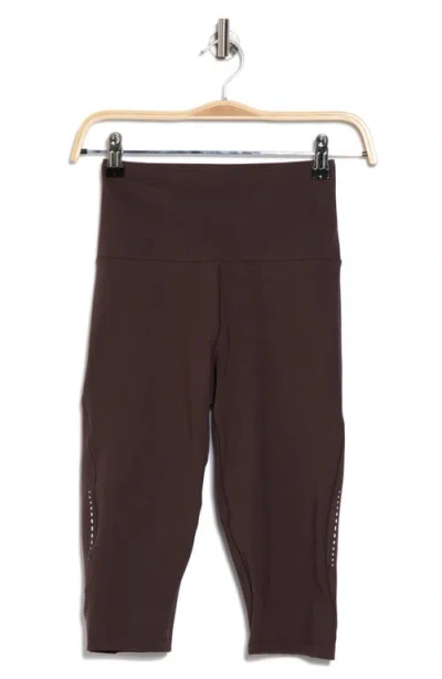 Marika Caitlin Pedal Pusher Crop Leggings In Brown