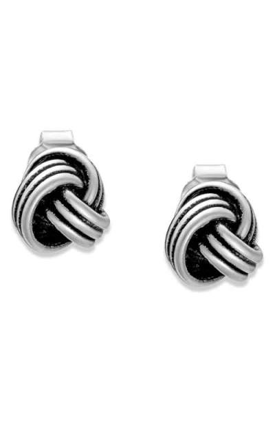 Samuel B. Sterling Silver Woven Knot Stud Earrings