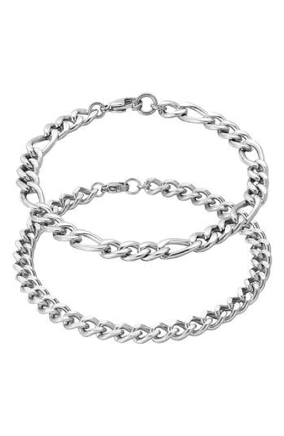 Adornia Tarnish Resistant Set Of 2 Chain Bracelets