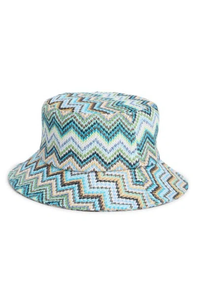 Steve Madden Chevron Straw Bucket Hat